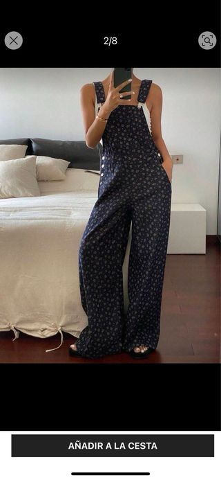 Mono floral azul talla S. Sin estrenar