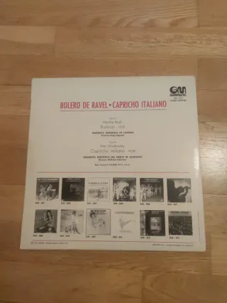 Vinilo Bolero De Ravel Capricho Italiano