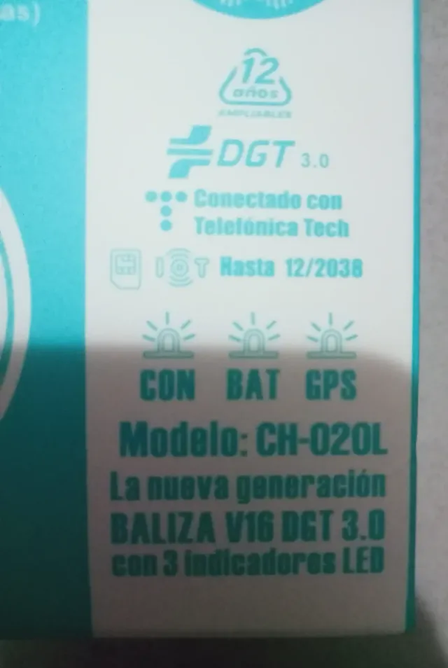 Segnalazione di emergenza V16 Raykong CH-020L Geocal