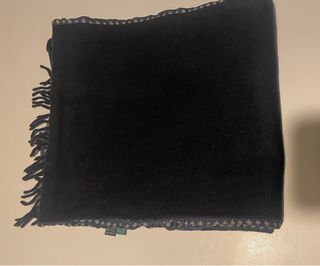 Sciarpa uomo blu seta e lana