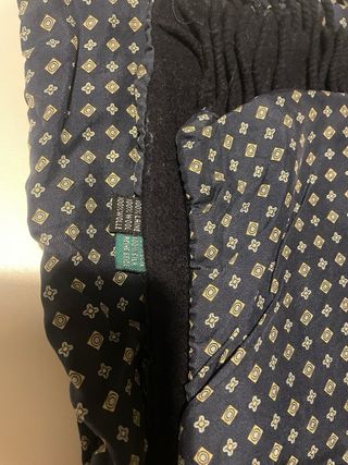 Sciarpa uomo blu seta e lana