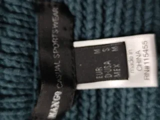 Chaqueta verde botella tejida