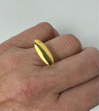 4 anillos baño de oro ajustables