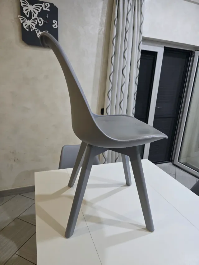 Tavolo consolle bianco con 4 sedie