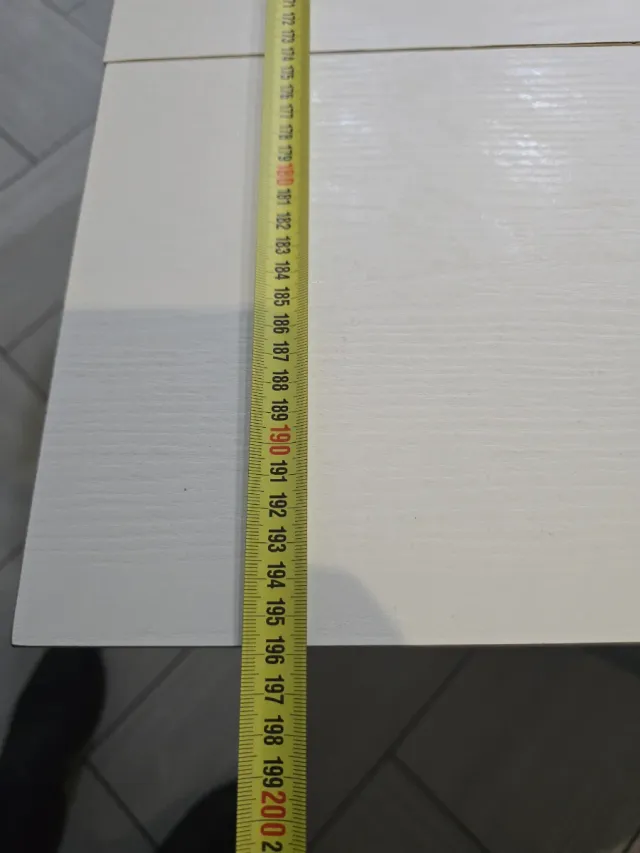 Tavolo consolle bianco con 4 sedie