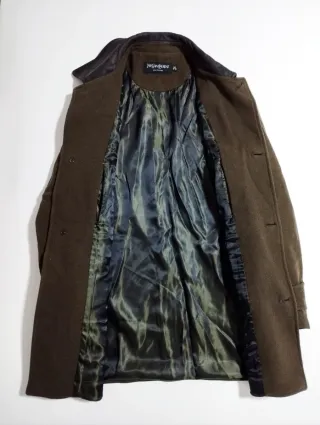 Chaqueta Lana Yves Saint Laurent Marrón Vintage