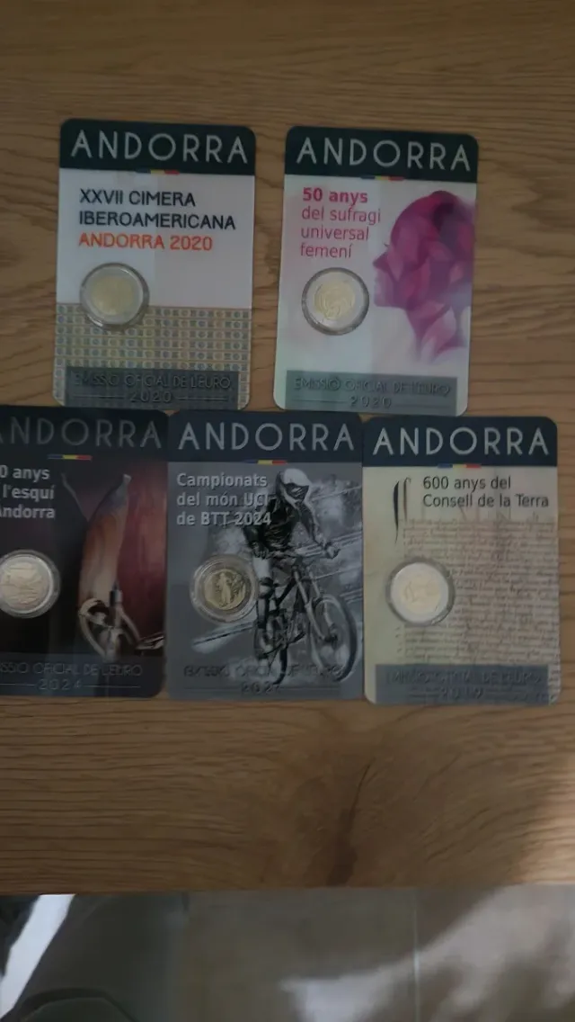 Monedas Andorra diferentes años