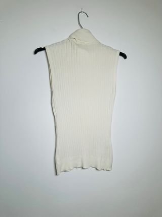 Jersey cuello alto sin mangas talla 38