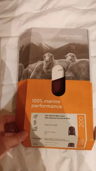 Camiseta Icebreaker Lana Merino  Oasis Crew