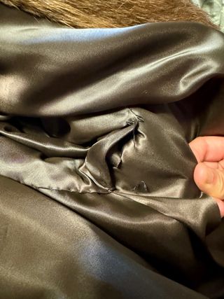 Abrigo de piel marrón