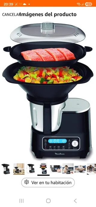 Robot Cocina Moulinex Multifunción Negro