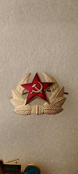 Spilla Sovietica Stella Rossa Martello Falce