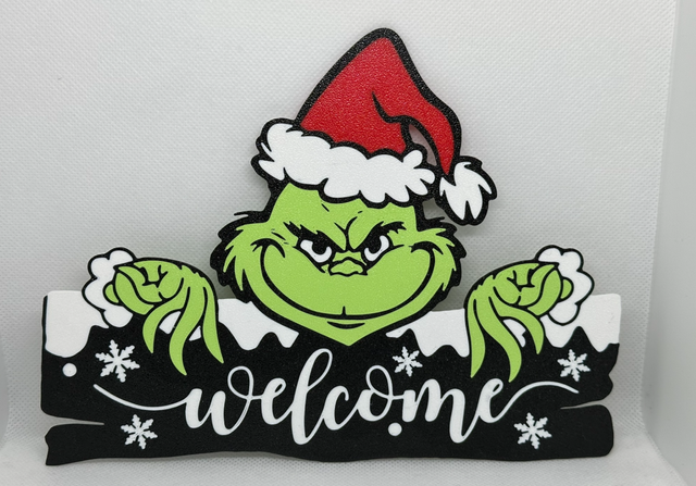 Grinch de bienvenida navideño