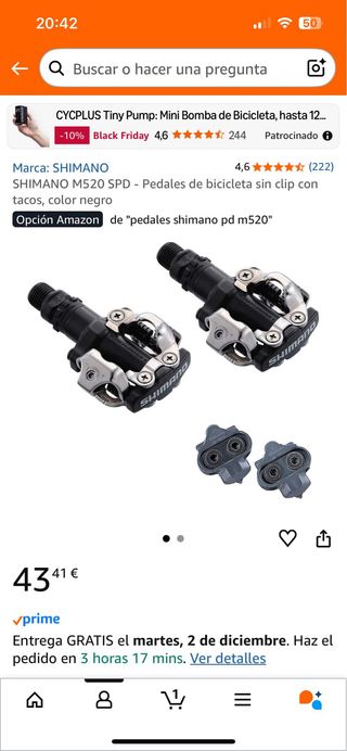 Pedales Shimano PD-M520 SPD