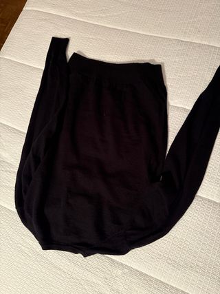 Jersey de Pico Uniqlo lana negro