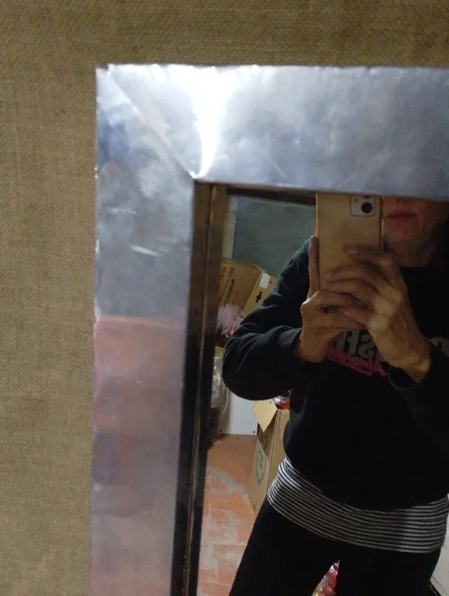 Espelho de corpo inteiro prateado