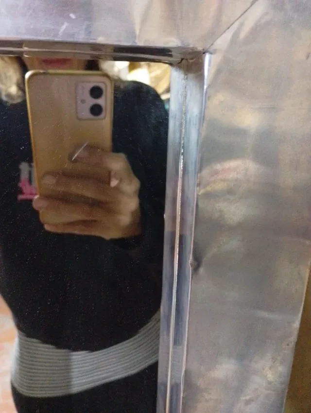 Espelho de corpo inteiro prateado