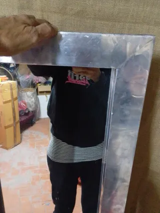 Specchio a figura intera argentato