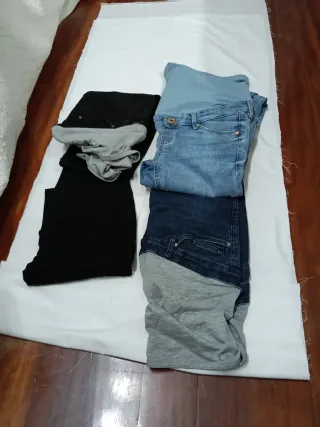 Pantalones de maternidad (negro y azul)
