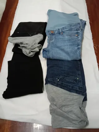 Pantalones de maternidad (negro y azul)