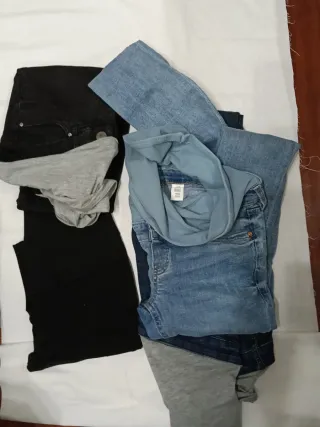 Pantalones de maternidad (negro y azul)