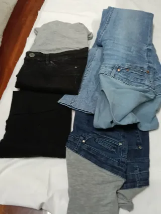 Pantalones de maternidad (negro y azul)