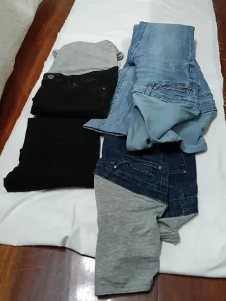 Pantalones de maternidad (negro y azul)
