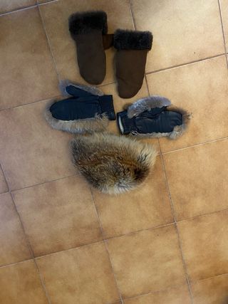 Berretto e guanti in vera pelliccia