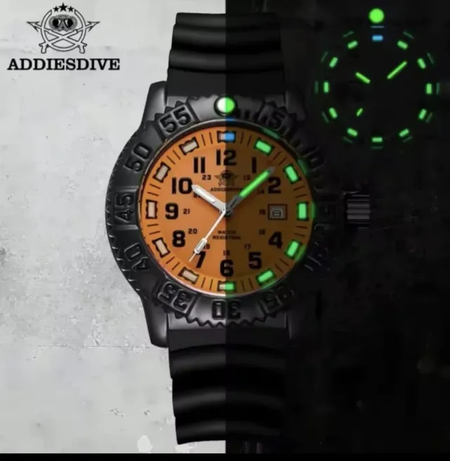 Reloj Addiesdive Naranja y Negro