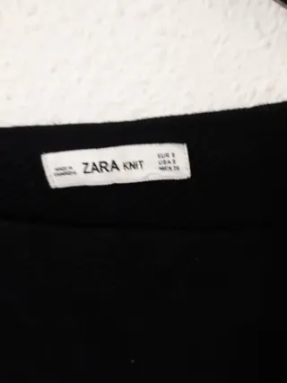 Jersey Zara Negro Asimétrico
