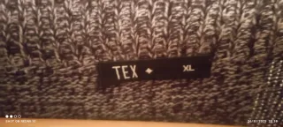 Jersey cuello redondo gris y negro talla XL