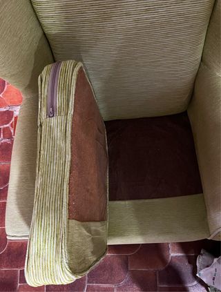 Sillón individual elegante color verde  Sofa