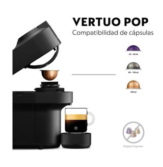 Cafetera Nespresso Vertuo Pop Negra