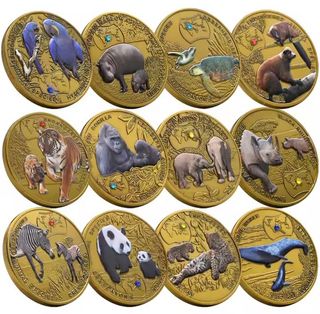 ZAMBIA 2014 COLECCIÓN DE 12 MONEDAS