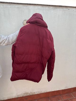 Chaquetón SikSilk Granate con Gorro de Pelo