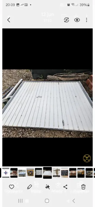 Puerta de garaje con puerta peatones