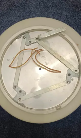 Lámpara Techo Vidrio Opalino Vintage