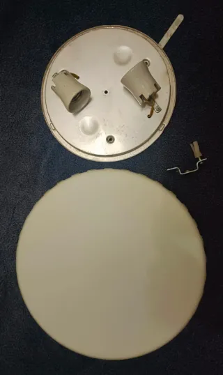 Lámpara Techo Vidrio Opalino Vintage