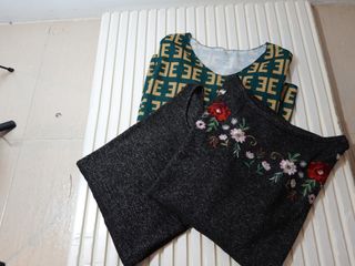 Conjunto 3 jerseys manga larga mujer