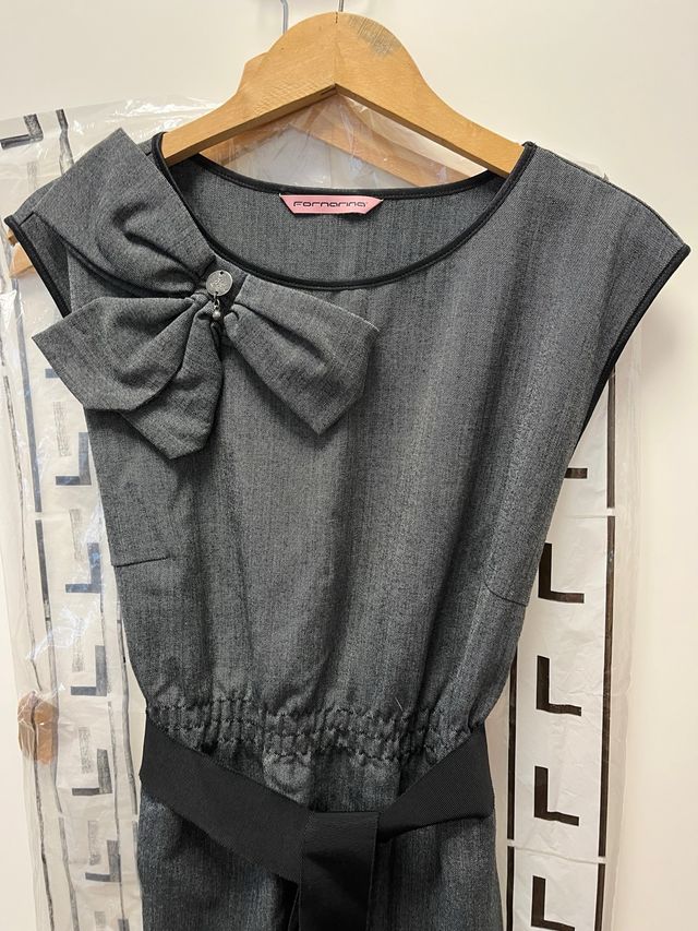 Vestido Fornarina gris con lazo