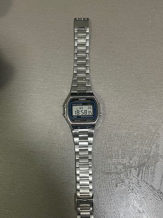 Reloj Casio Digital Plata y Azul