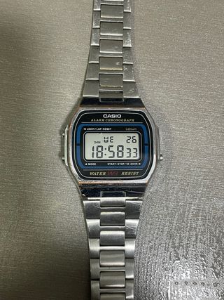 Reloj Casio Digital Plata y Azul