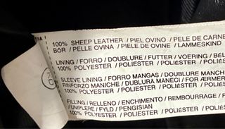 Cazadora negrabiker d suavísima Piel Ovino sin uso