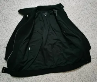 Chaquetón paño negro bolsillos T.XS