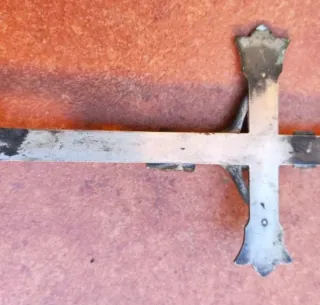 Crucifijo antiguo metal 12x7 cm