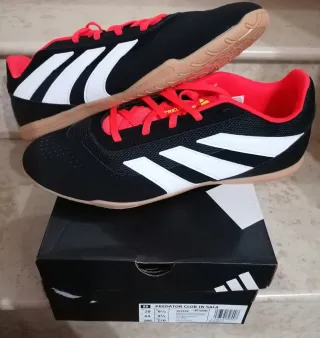 Scarpe calcetto indoor Adidas nere rosse tg 43.5
