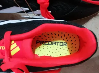 Scarpe calcetto indoor Adidas nere rosse tg 43.5