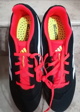 Scarpe calcetto indoor Adidas nere rosse tg 43.5