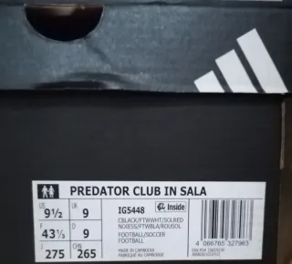 Scarpe calcetto indoor Adidas nere rosse tg 43.5