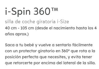 Silla coche Joie Spin 360 Negra